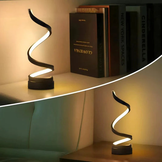 Kıvrımlı Spiral Gece Lambası – 3 Modlu Dokunmatik LED
